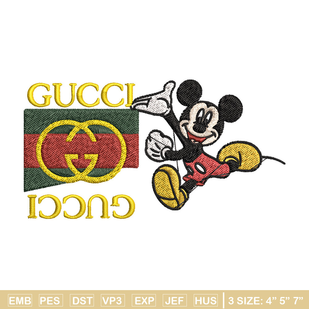 Mickey gucci Embroidery Design, Mickey Embroidery, Embroidery File, Logo shirt, Sport Embroidery, Digital download.jpg