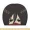 Mikasa Peeker Embroidery Design, Aot Embroidery, Embroidery File, Anime Embroidery, Anime shirt, Digital download.jpg