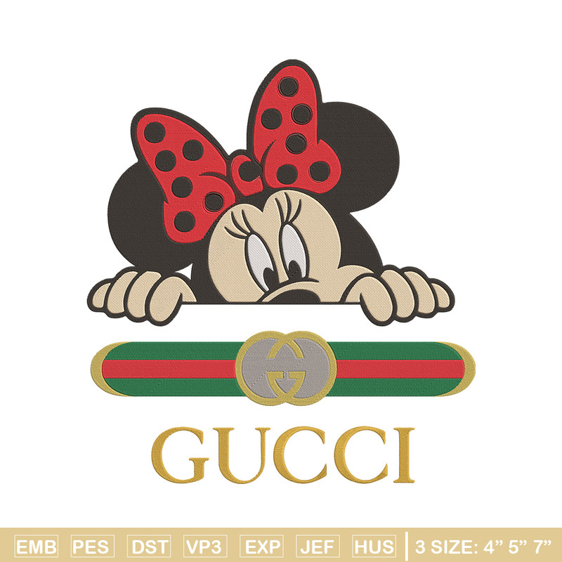 Minnie gucci Embroidery Design, Mickey Embroidery, Embroidery File, Gucci Embroidery, Anime shirt, Digital download..jpg