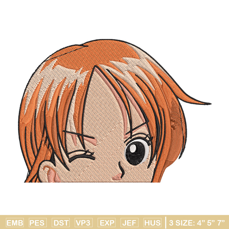Nami Peeker Embroidery Design, One piece Embroidery, Embroidery File, Anime Embroidery, Anime shirt, Digital download.jpg