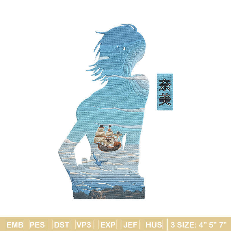 Nami poster Embroidery Design, One piece Embroidery, Embroidery File, Anime Embroidery, Anime shirt, Digital download.jpg
