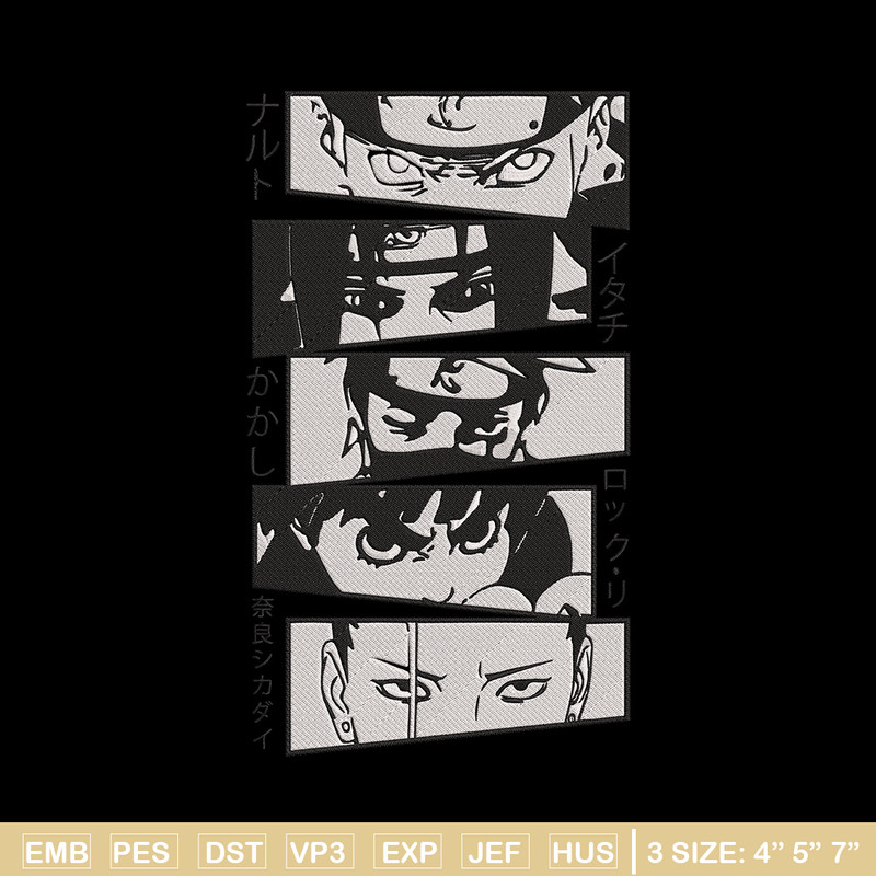 Naruto friends Embroidery Design, Naruto Embroidery, Embroidery File, Anime Embroidery, Anime shirt, Digital download.jpg