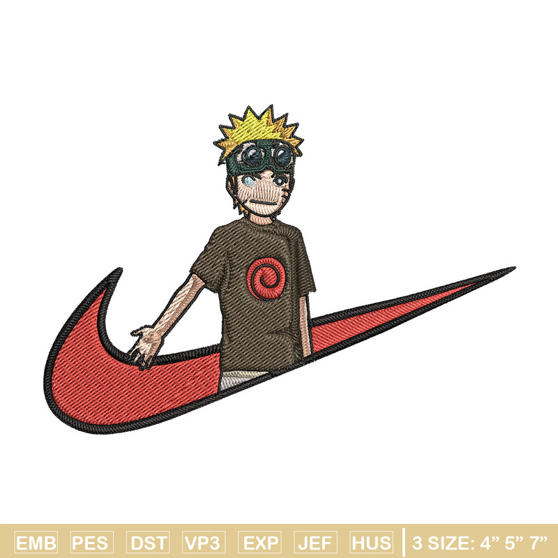 Naruto kid x nike Embroidery Design, Naruto Embroidery, Embroidery File, Nike Embroidery, Anime shirt, Digital download.jpg