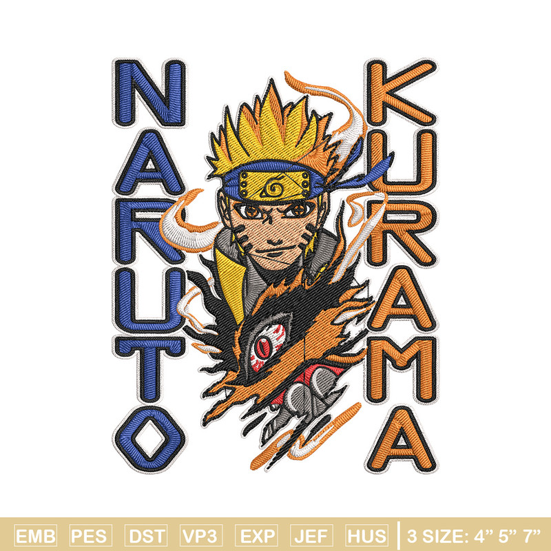 Naruto Poster Embroidery Design, Naruto Embroidery, Embroidery File, Anime Embroidery,Anime shirt, Digital download.jpg