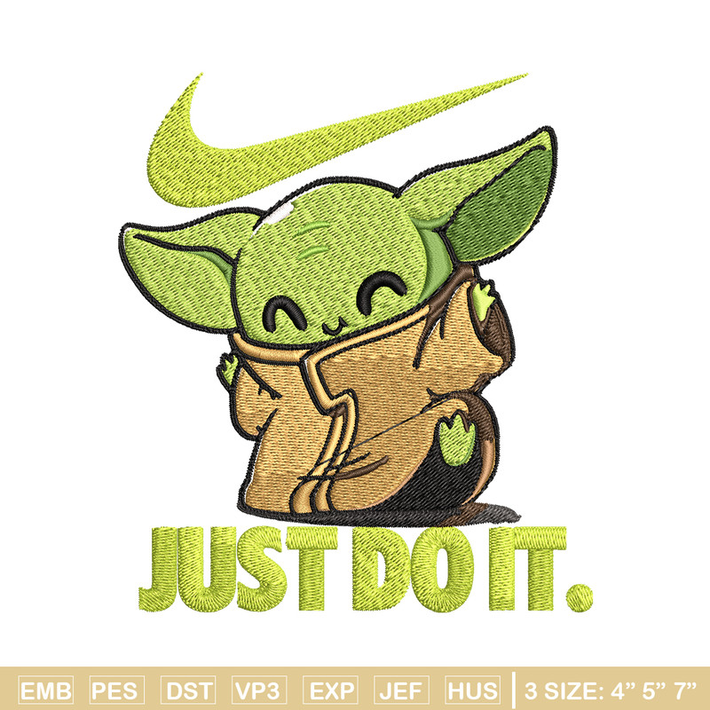 Nike Baby Yoda Embroidery design, Nike Baby Yoda cartoon Embroidery, Nike design, Embroidery file, Instant download..jpg