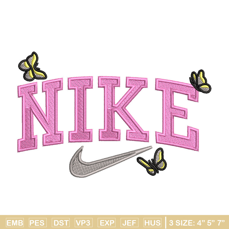 Nike butterfly embroidery design, Butterfly embroidery, Nike design, Embroidery shirt, Embroidery file, Digital download.jpg