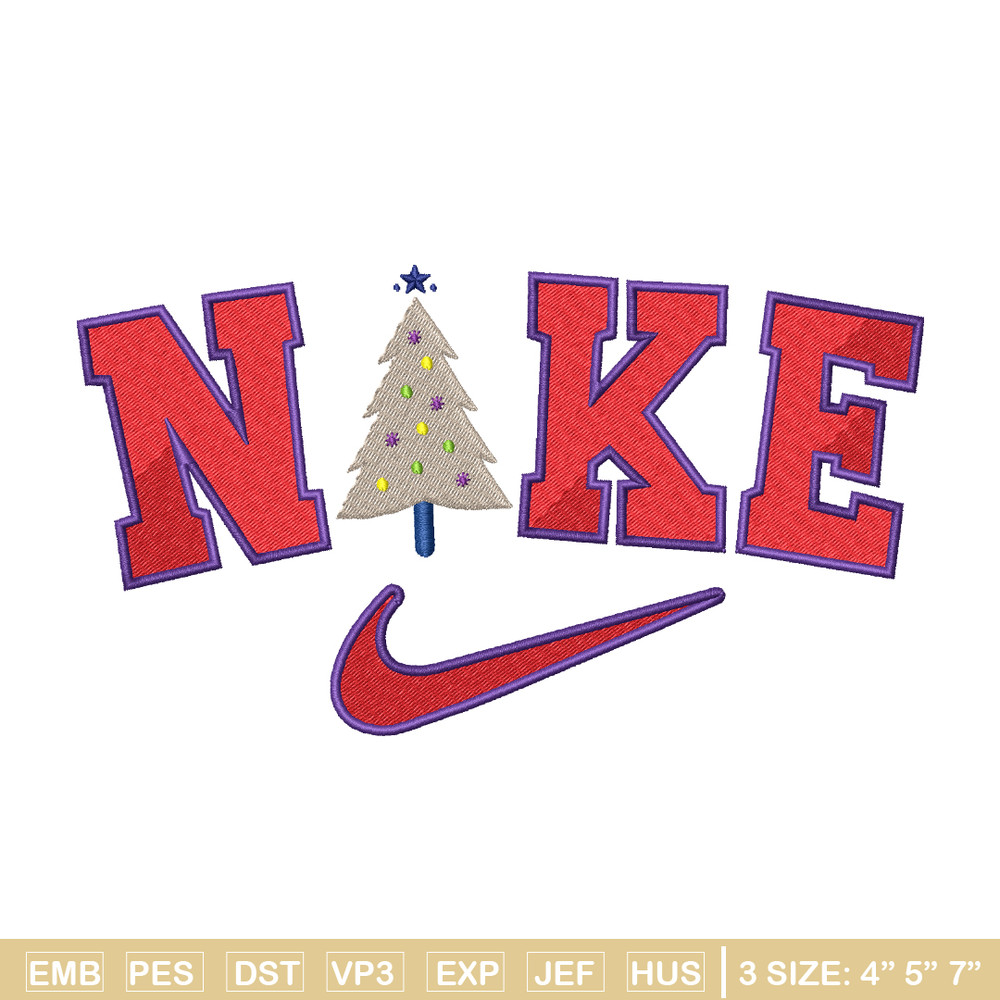 Nike christmas embroidery design, Logo embroidery, Nike design, Embroidery file,  logo shirt, Instant download.jpg