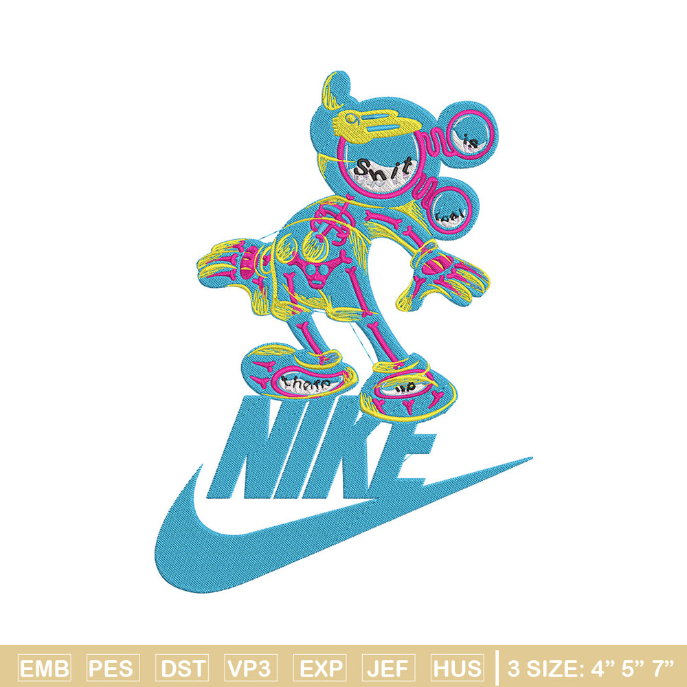 Nike mickey Embroidery Design, Mickey Embroidery, Embroidery File, Nike Embroidery, Anime shirt, Digital download.jpg