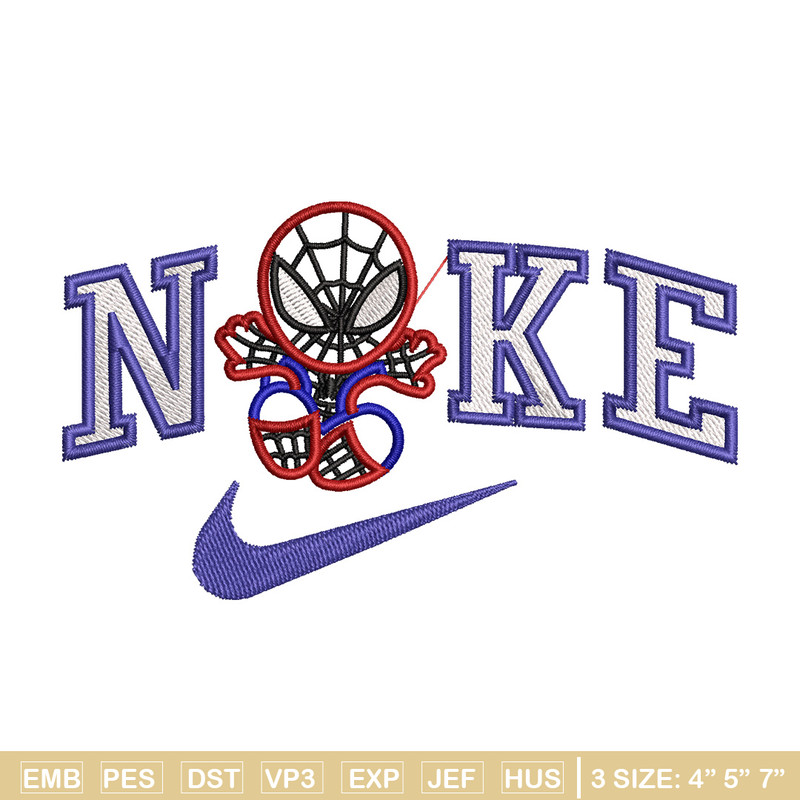 Nike spiderman embroidery design, Marvel embroidery, Nike design, Embroidery file,Embroidery shirt, Digital download.jpg