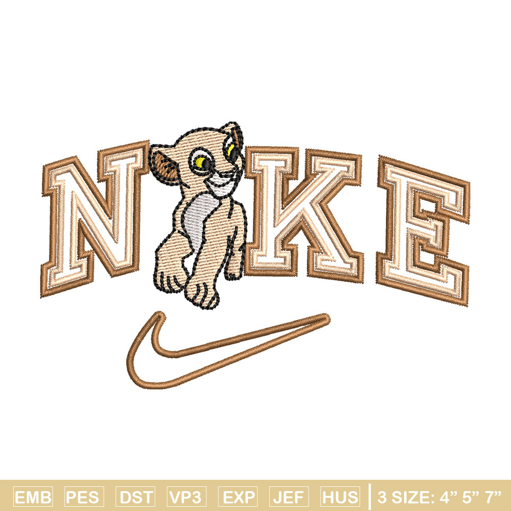Nike tiger embroidery design, Lion king embroidery, Nike design,Embroidery file,Embroidery shirt,Digital download.jpg