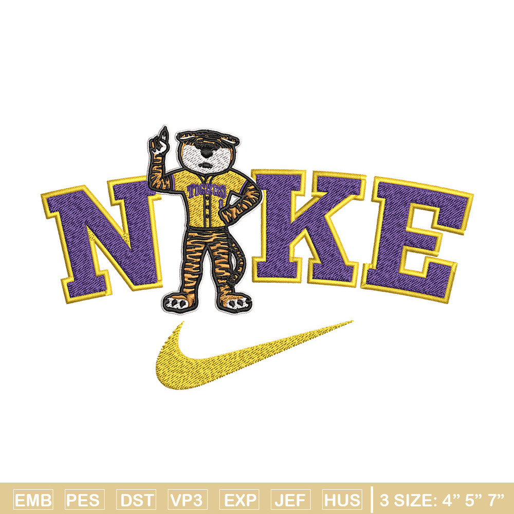 Nike tigers embroidery design, Sport embroidery, Nike design, Embroidery file, Embroidery shirt,Digital download.jpg