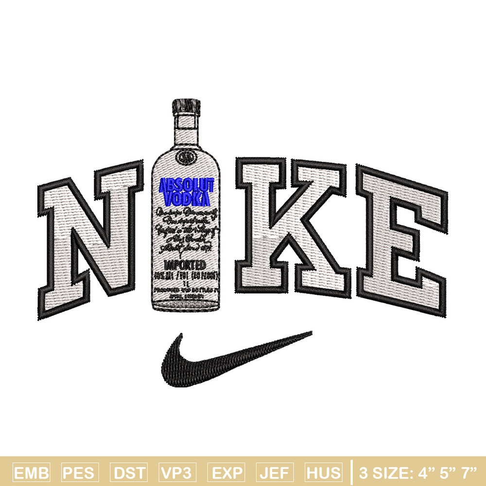 Nike vodka embroidery design, Vodka embroidery, Nike design, Embroidery shirt, Embroidery file, Digital download.jpg
