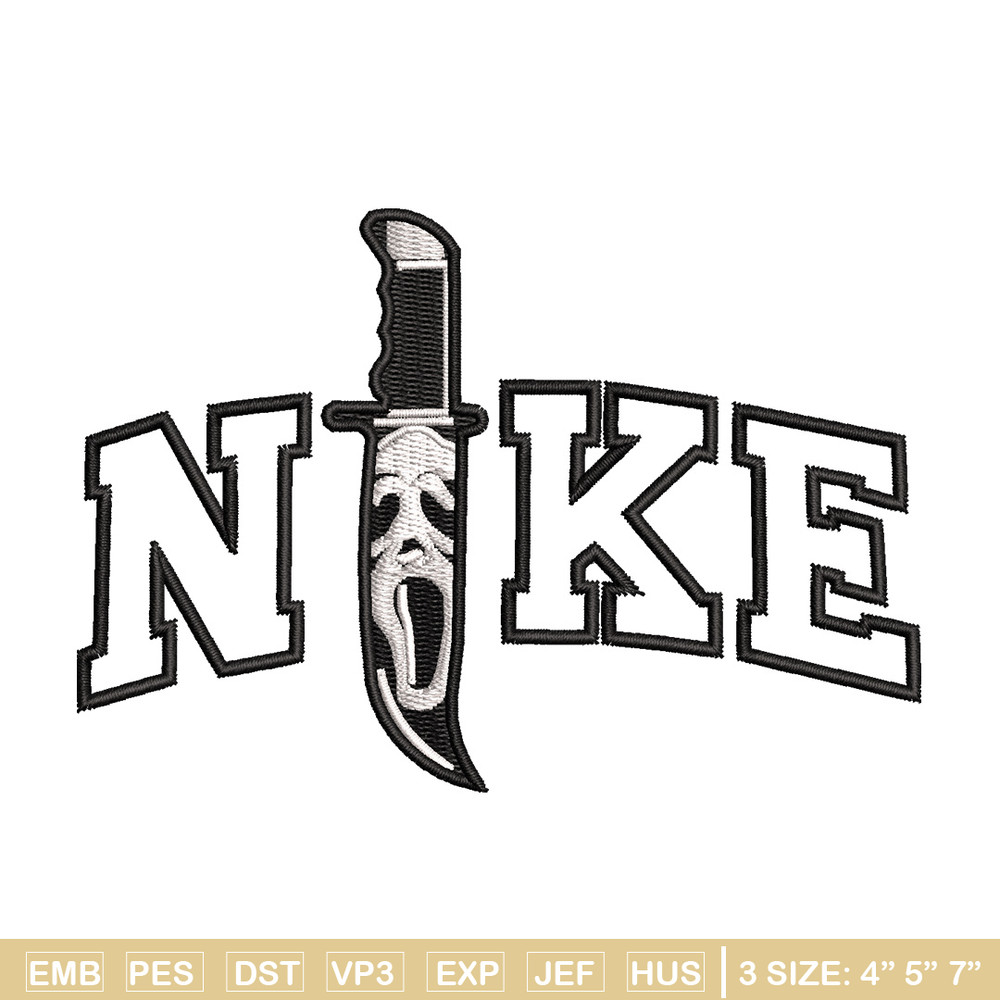 Nike x knife embroidery design, Horror embroidery, Nike design, Embroidery shirt, Embroidery file, Digital download.jpg