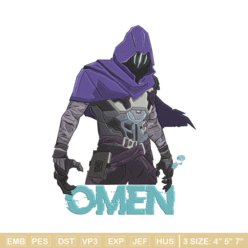 Omen poster Embroidery Design, Valorant Embroidery, Embroidery File, Anime Embroidery, Anime shirt, Digital download.jpg