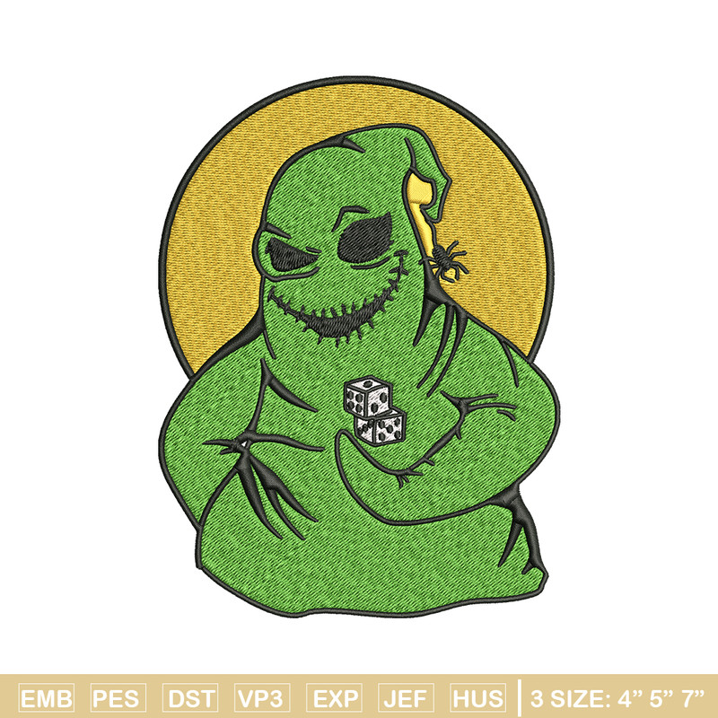 Oogie Boogie Embroidery design, Oogie Boogie Embroidery, halloween design, Embroidery File, Digital download..jpg