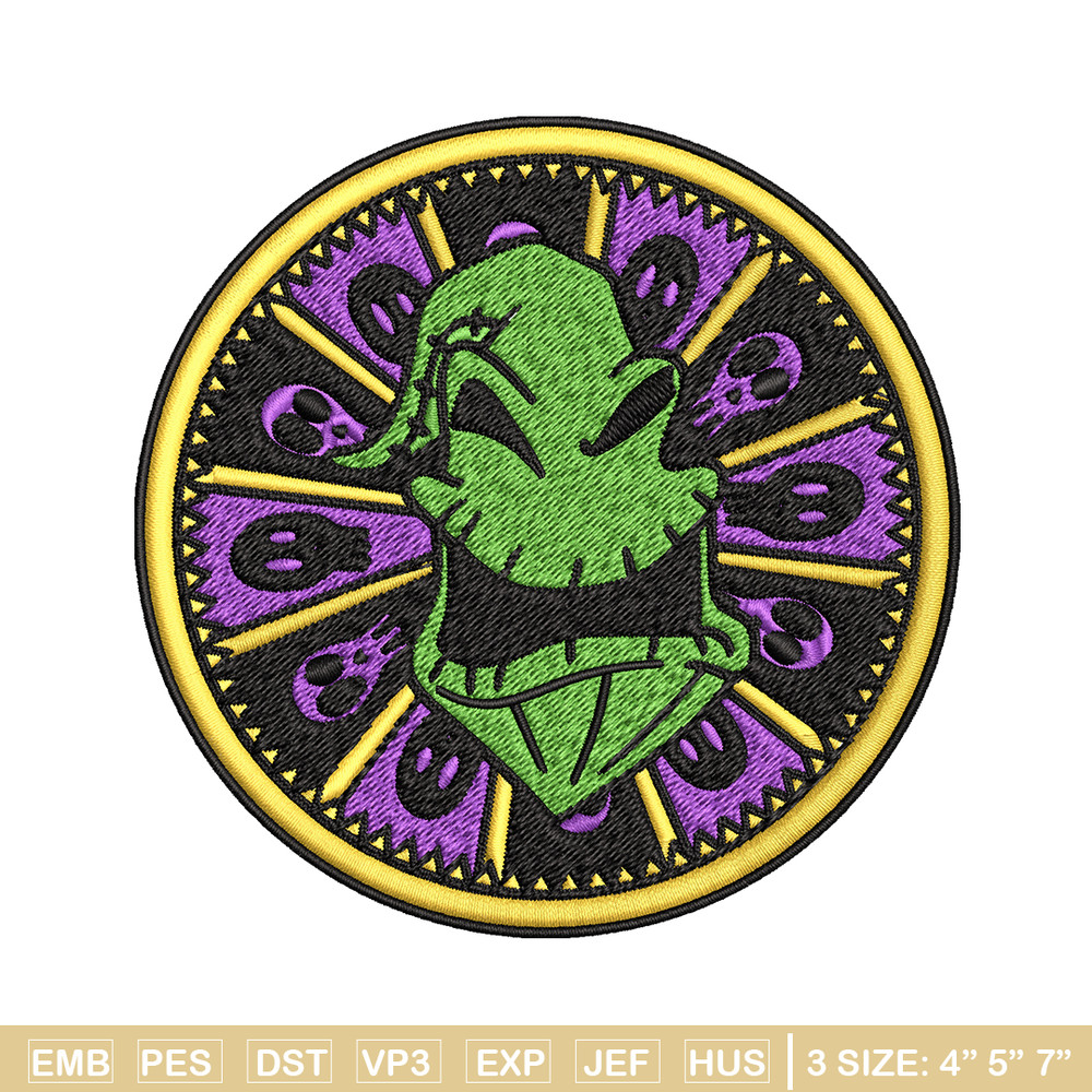 Oogie Boogie Logo Embroidery design, Oogie Boogie Logo Embroidery, halloween design, Embroidery File, Digital download..jpg