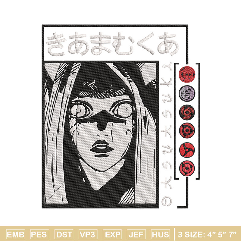 Otsutsuki Kaguya Embroidery Design, Naruto Embroidery, Embroidery File, Anime Embroidery, Anime shirt, Digital download.jpg