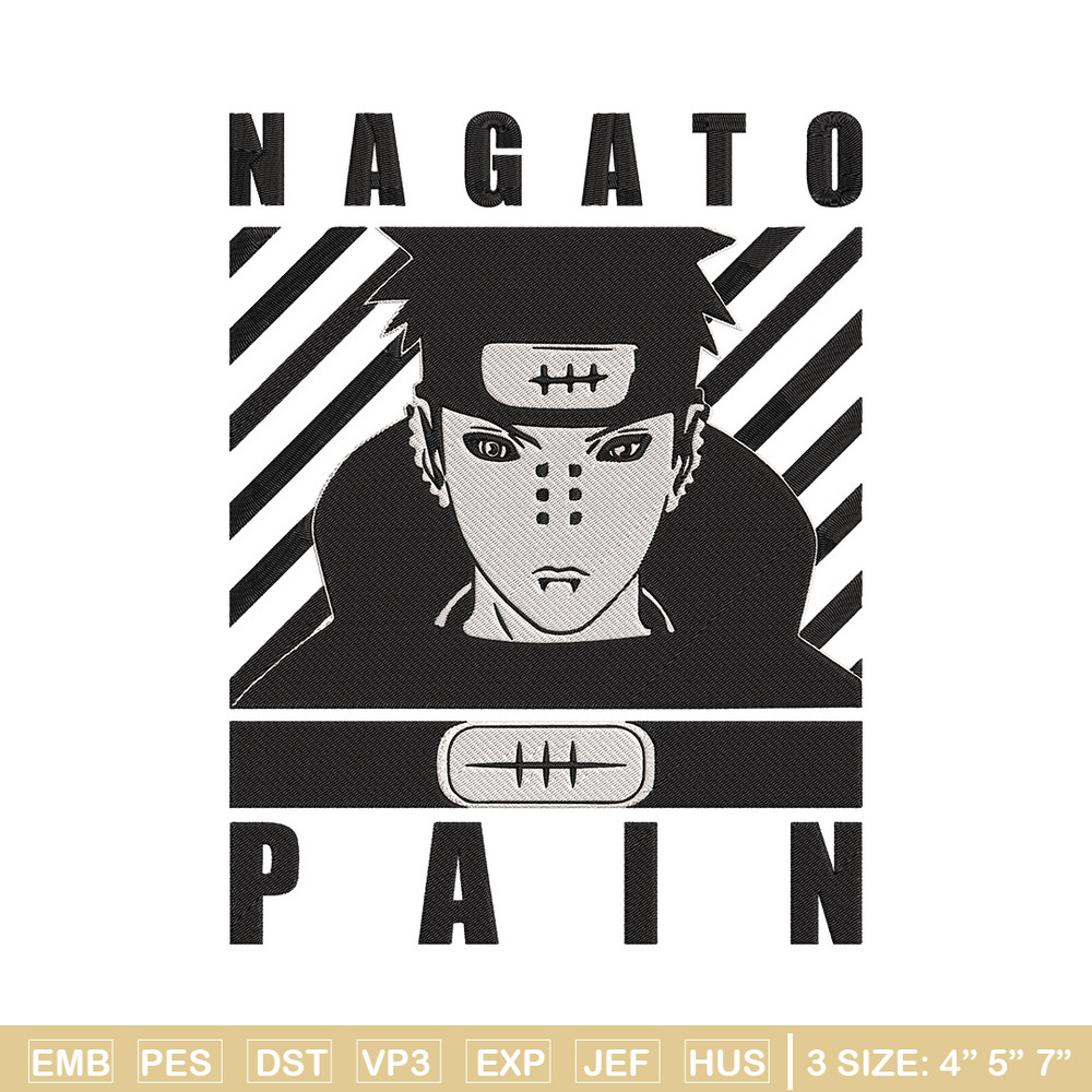 Pain poster Embroidery Design, Naruto Embroidery, Embroidery File, Anime Embroidery, Anime shirt, Digital download.jpg
