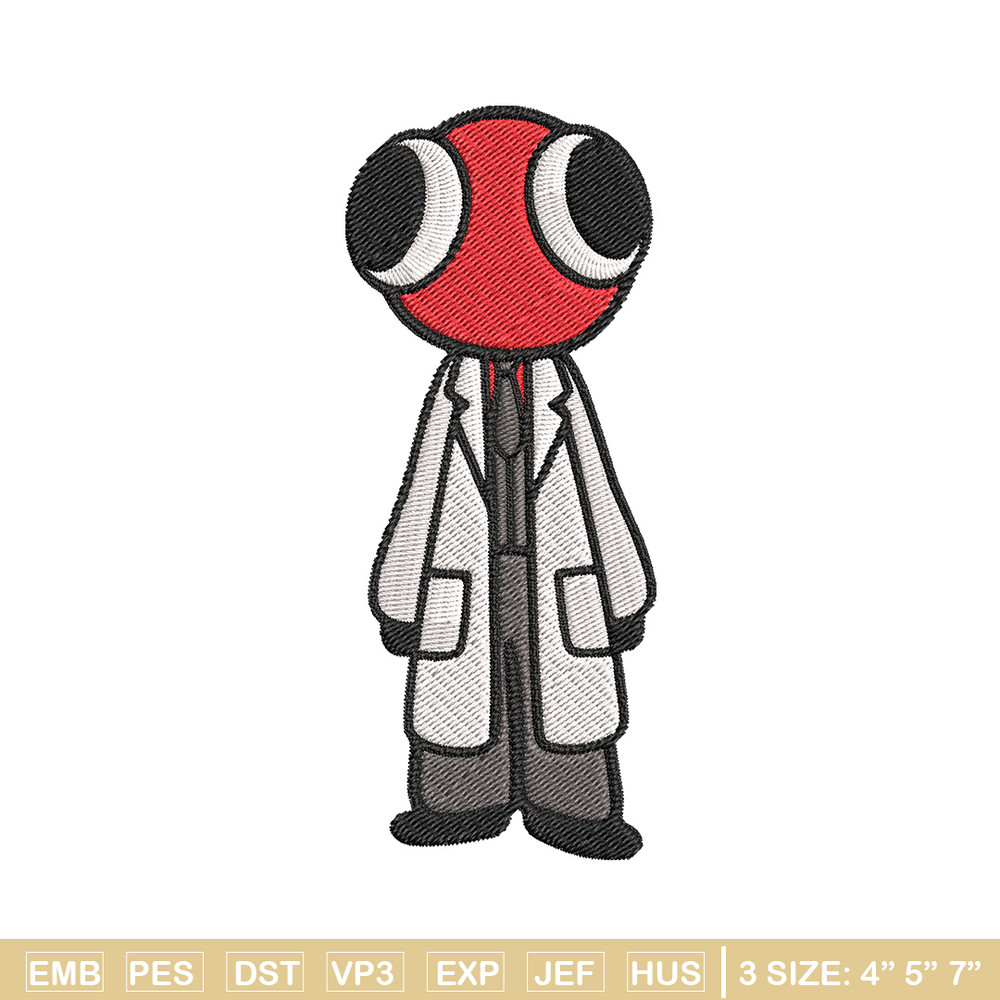 Red Rainbow Embroidery Design, Rainbow Friends Embroidery, Embroidery File, Anime Embroidery, Digital download.jpg