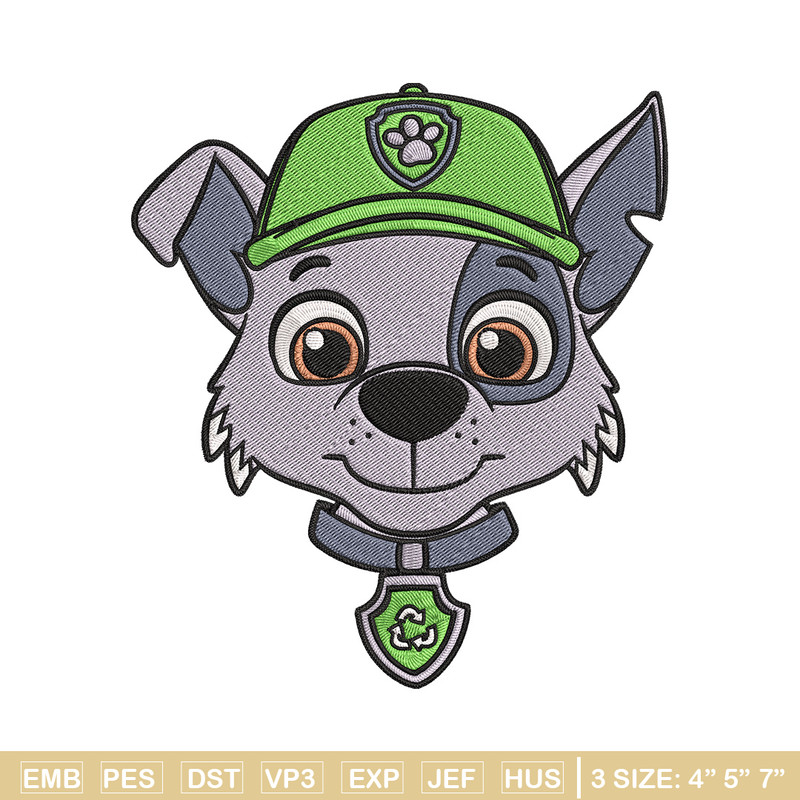 Rocky dog Embroidery Design, Paw patrol Embroidery, Embroidery File, Anime Embroidery, Anime shirt, Digital download..jpg