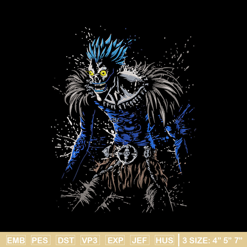 Ryuk Embroidery Design, Death note Embroidery, Embroidery File, Anime Embroidery, Anime shirt, Digital download.jpg