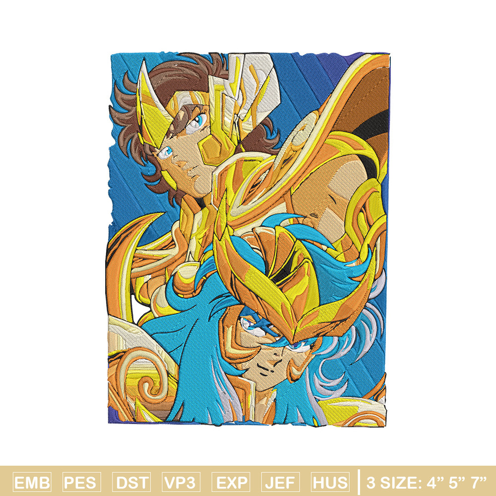 Saint Seiya Embroidery Design, Saint Seiya Embroidery, Embroidery File, Anime Embroidery, Anime shirt, Digital download.jpg