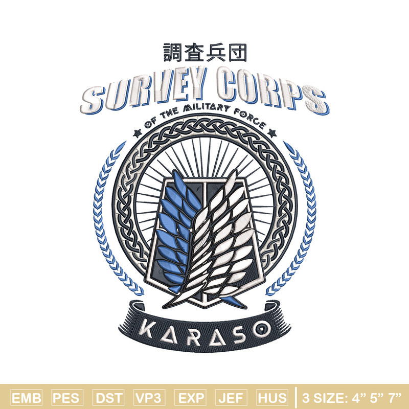 Scouting Legion Embroidery Design, Aot Embroidery, Embroidery File, Anime Embroidery, Anime shirt, Digital download.jpg