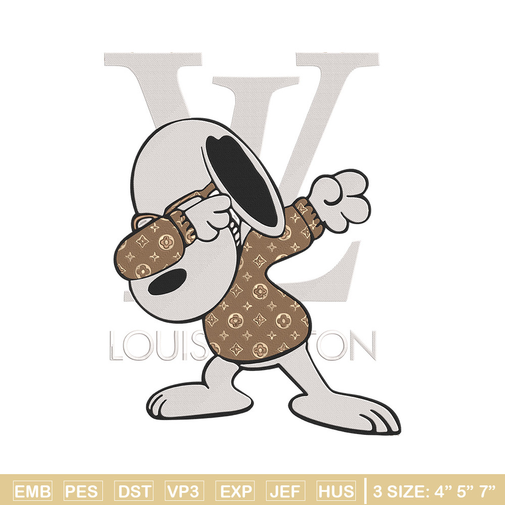 Snoopy x LV Embroidery Design, Peanuts Embroidery, Embroidery File, LV Embroidery, Anime shirt, Digital download.jpg