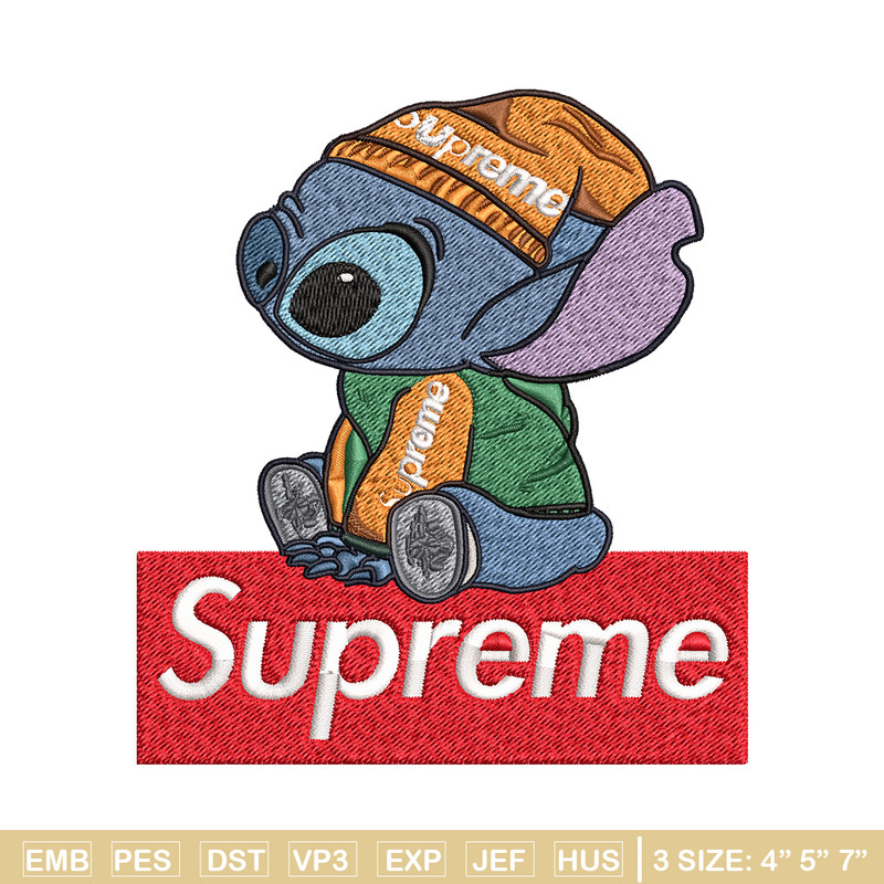 Stitch Supreme Cool Embroidery design, cartoon Embroidery, cartoon design, Embroidery File, Digital download..jpg