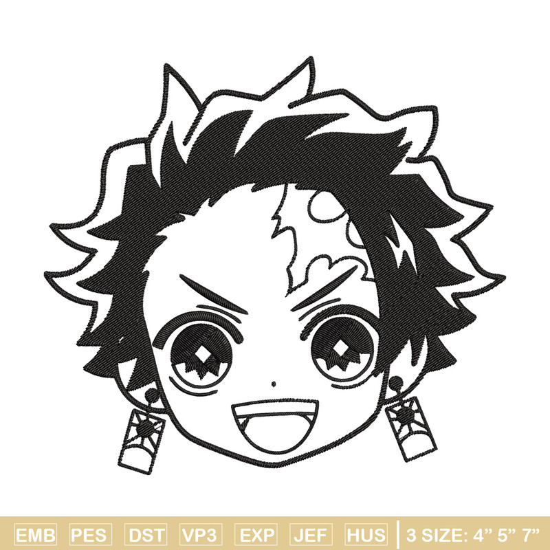 Tanjiro chibi Embroidery Design,Demon slayer Embroidery,Embroidery File,Anime Embroidery,Anime shirt, Digital download.jpg