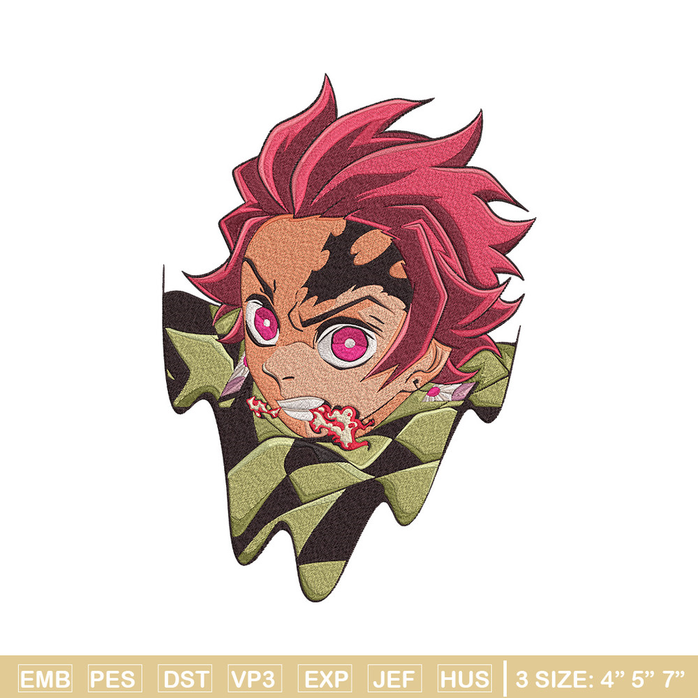 Tanjiro demon Embroidery Design, Demon slayer Embroidery, Embroidery File, Anime Embroidery,Anime shirt,Digital download.jpg