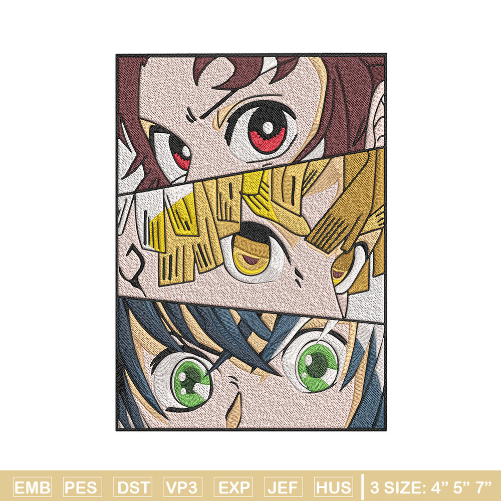 Tanjiro friends Embroidery Design, Demon slayer Embroidery,Embroidery File,Anime Embroidery,Anime shirt,Digital download.jpg