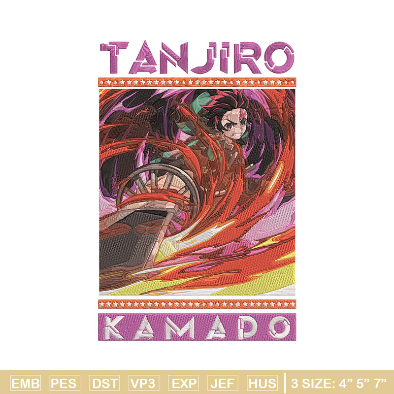 Tanjiro kamado Embroidery Design, Demon slayer Embroidery,Embroidery File,Anime Embroidery, Anime shirt,Digital download.jpg