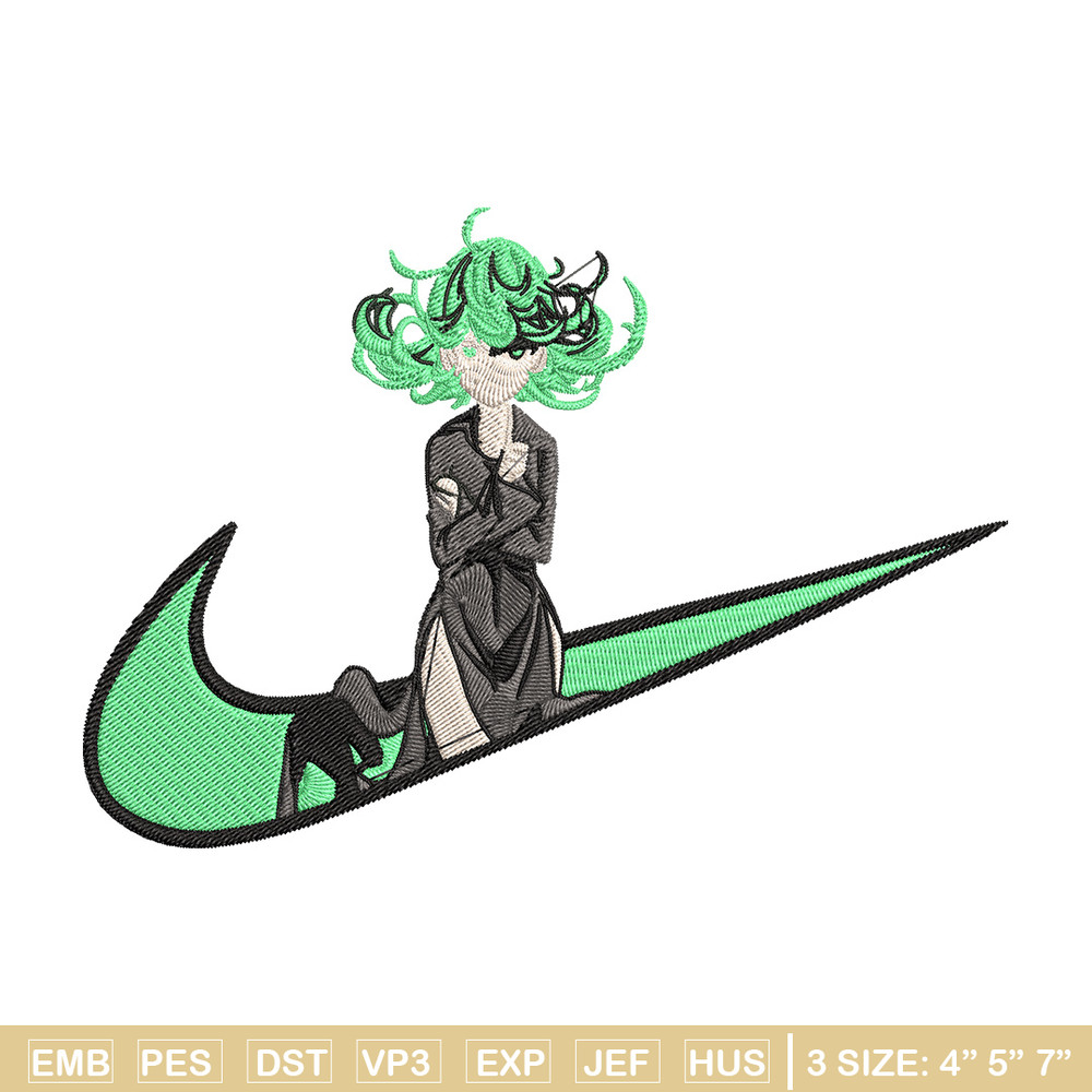 Tatsumaki nike Embroidery Design,One punch man Embroidery, Embroidery File, Nike Embroidery,Anime shirt,Digital download.jpg