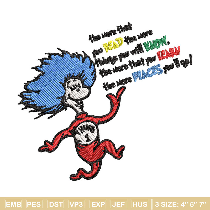 Thing One Embroidery Design, Dr seuss Embroidery, Embroidery File, logo shirt, Embroidery design, Digital download..jpg