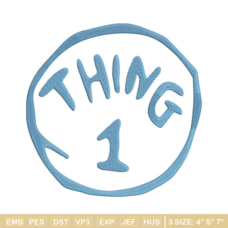 Thing One Embroidery Design, Embroidery File, logo Embroidery, logo shirt, Embroidery design, Digital download..jpg