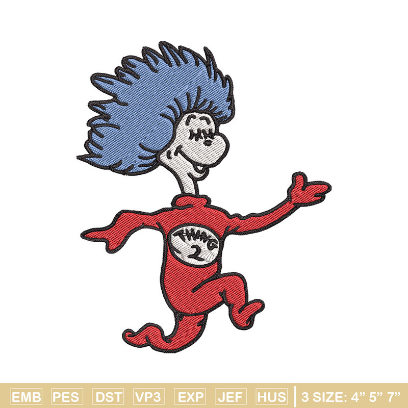 Thing Two Embroidery Design, Dr seuss Embroidery, Embroidery File, logo shirt, Embroidery design, Digital download..jpg