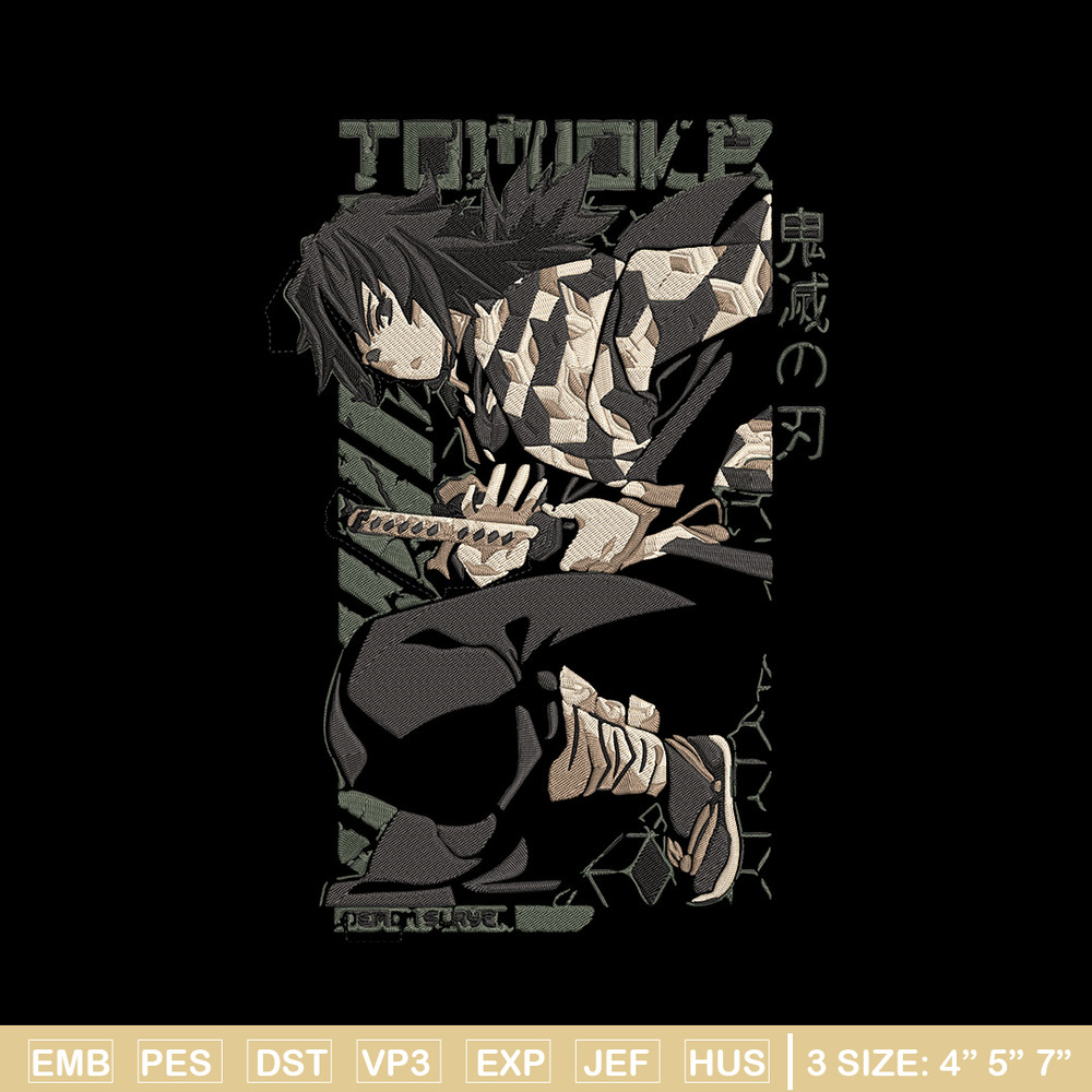 Tomioka poster Embroidery Design, Demon slayer Embroidery, Embroidery File, Anime Embroidery, Digital download.jpg
