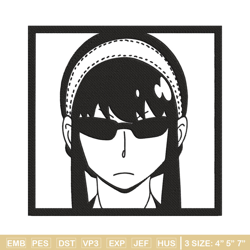 Yor forger Embroidery Design, Spy x family Embroidery, Embroidery File, Anime Embroidery, Anime shirt, Digital download.jpg