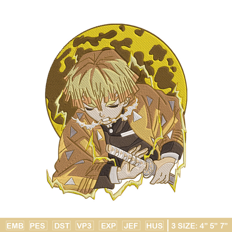 Zenitsu thunder Embroidery Design,Demon slayer Embroidery,Embroidery File,Anime Embroidery,Anime shirt, Digital download.jpg