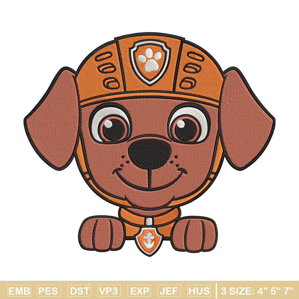 Zuma dog Embroidery Design, Paw Patrol Embroidery, Embroidery File, Anime Embroidery, Anime shirt, Digital download..jpg