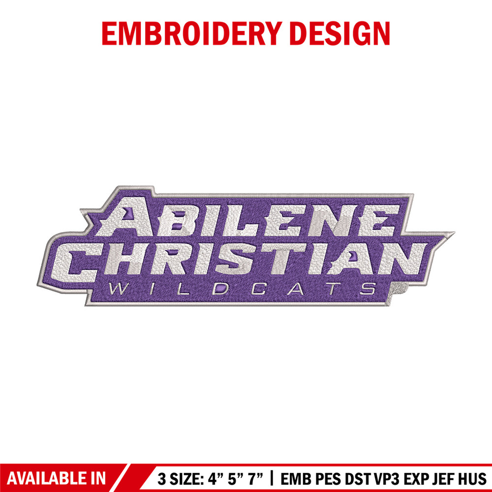 Abilene Christian logo embroidery design,NCAA embroidery,Sport embroidery,logo sport embroidery,Embroidery design..jpg