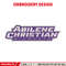 Abilene Christian logo embroidery design,NCAA embroidery,Sport embroidery,logo sport embroidery,Embroidery design..jpg