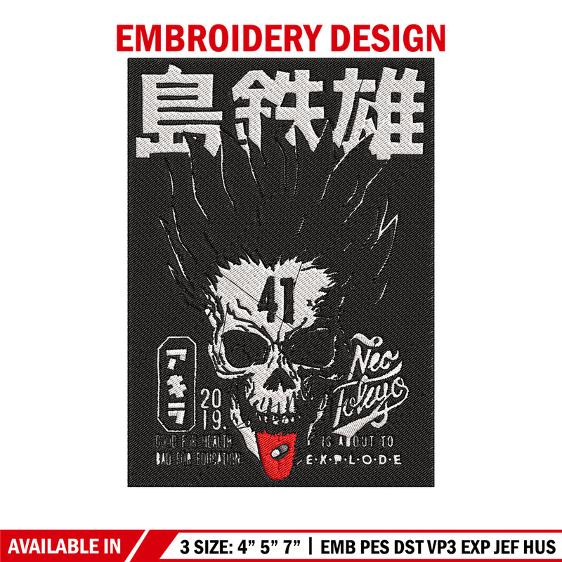 Akira 41 Poster Embroidery Design, Akira Embroidery, Embroidery File,Anime Embroidery, Anime shirt, Digital download..jpg