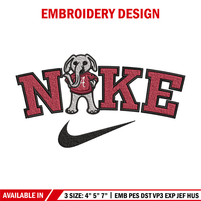 Alabama Crimson Tide embroidery design, NCAA embroidery, Nike design, Embroidery file,Embroidery shirt,Digital download.jpg
