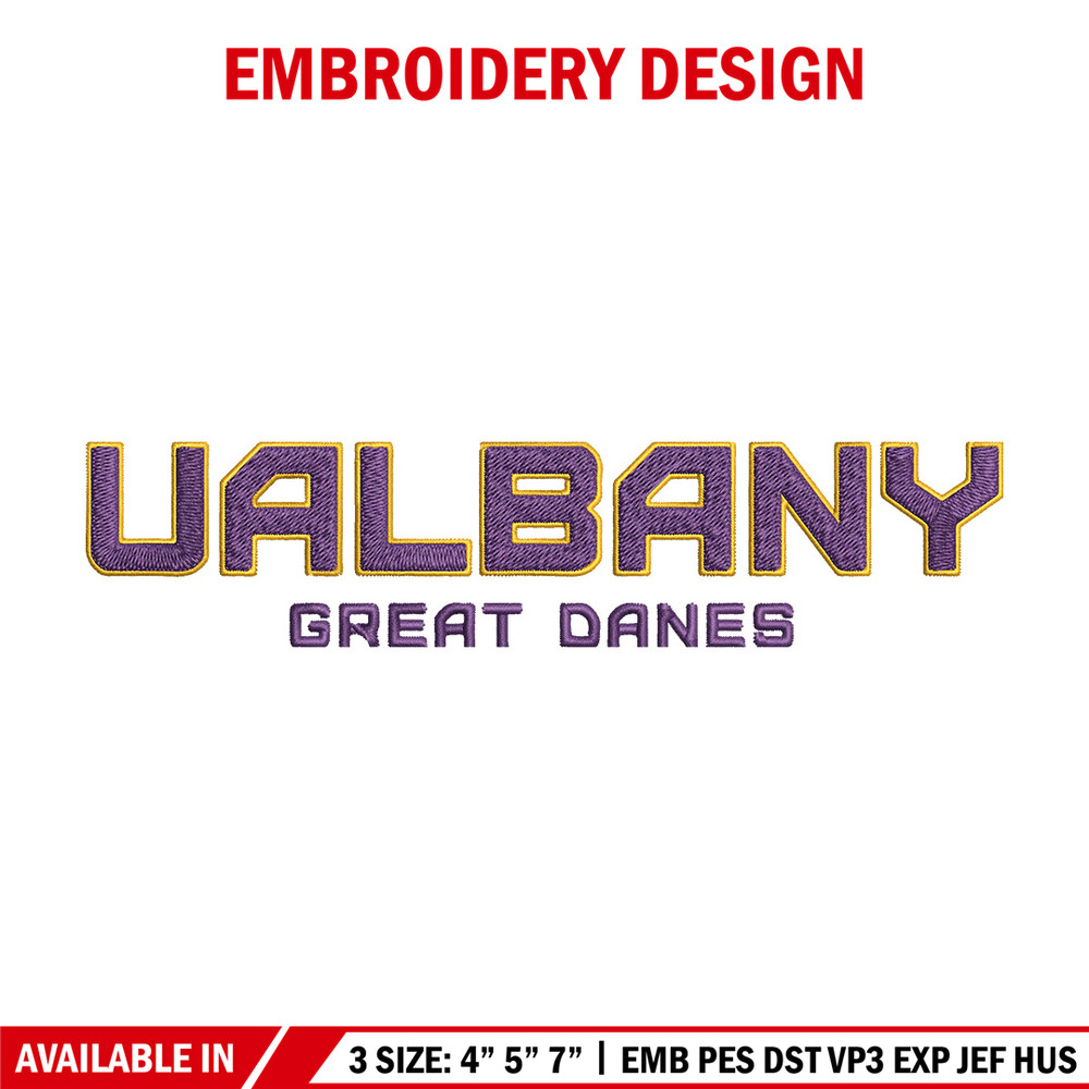 Albany Great Danes Logo embroidery design, NCAA embroidery, Sport embroidery, logo sport embroidery,Embroidery design.jpg