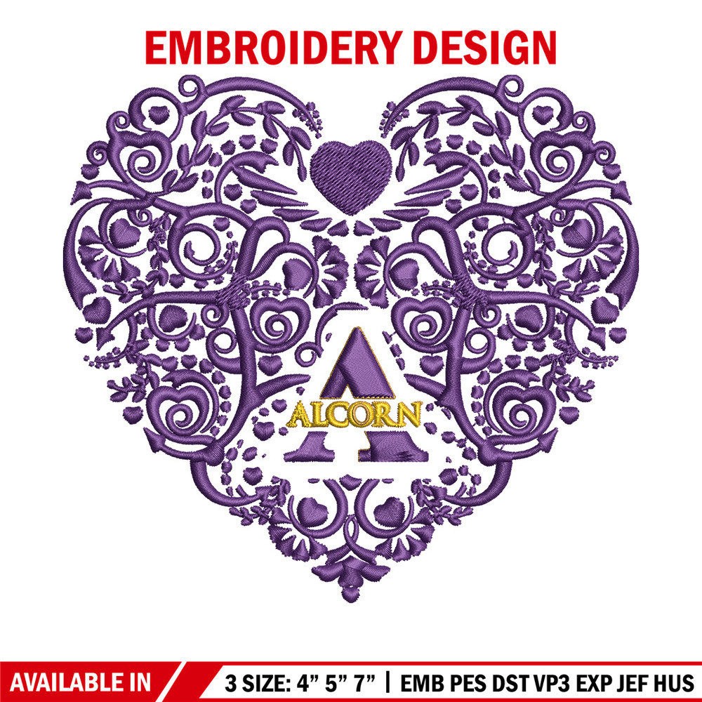 Alcorn State heart embroidery design, Sport embroidery, logo sport embroidery, Embroidery design,NCAA embroidery.jpg