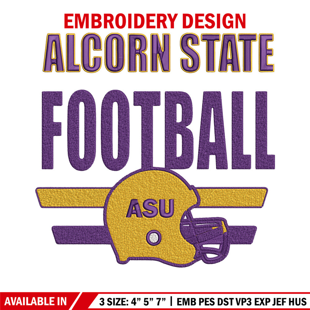 Alcorn State logo embroidery design,NCAA embroidery,Sport embroidery,logo sport embroidery,Embroidery design.jpg