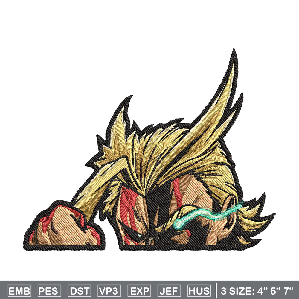 All Might Embroidery Design, Mha Embroidery, Embroidery File, Anime Embroidery, Anime shirt, Digital download.jpg