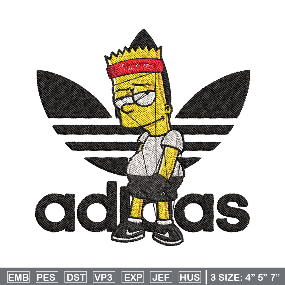 Bart adidas Embroidery Design, Adidas Embroidery, Embroidery File, Brand Embroidery, Logo shirt, Digital download.jpg
